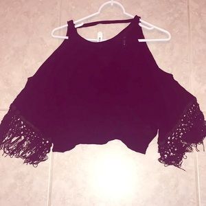 Black crop top